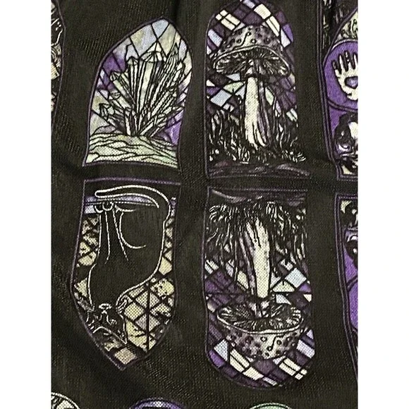 Hot Topic Cosmic Aura Sz MD Stained Glass Mesh Dress Whimsygoth Witch Sleeveless - Picture 8 of 16
